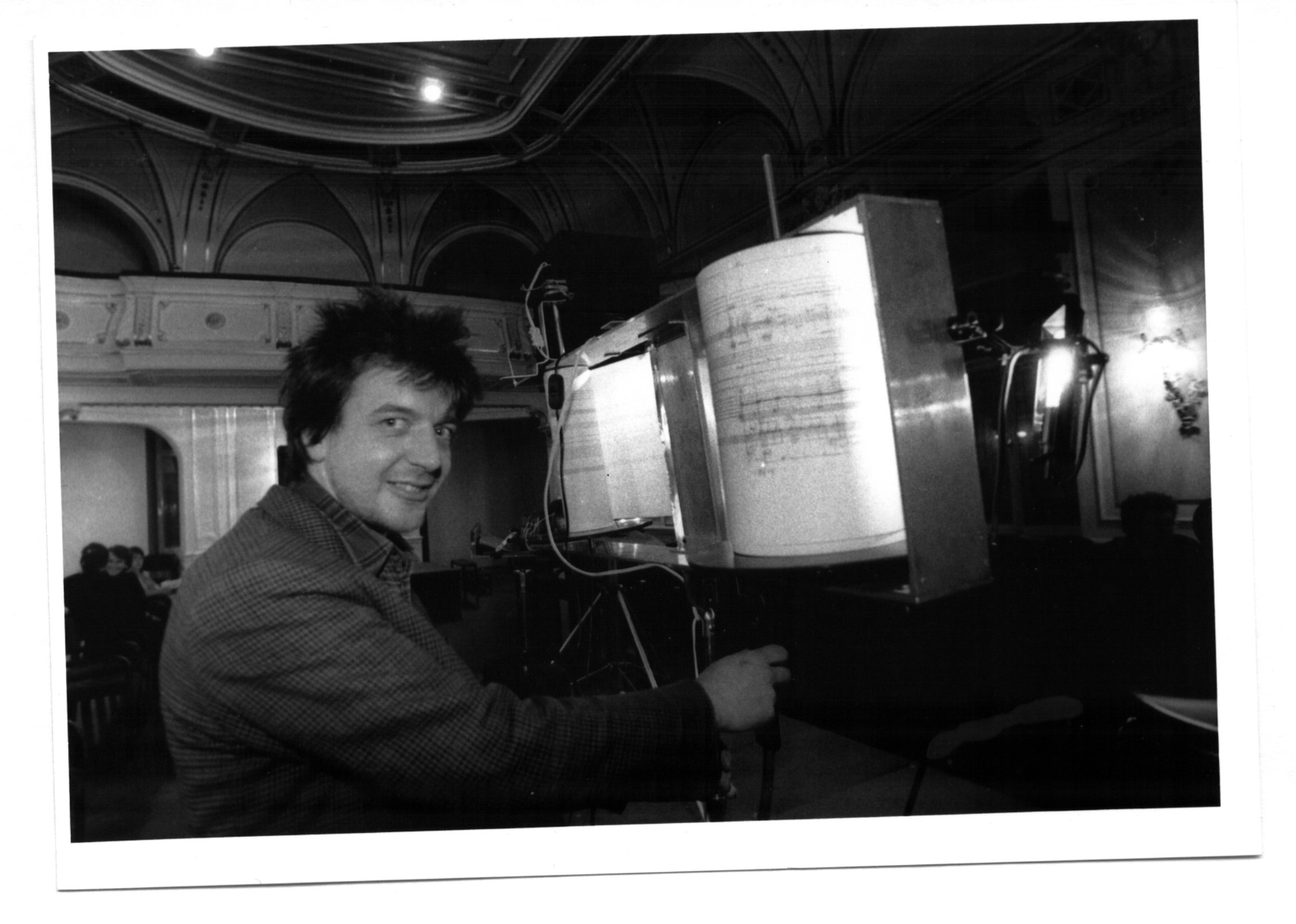 Winfried Ritsch with his Roboscore Machine